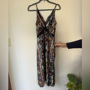 SANDRO Silk Midi Dress SZ 36